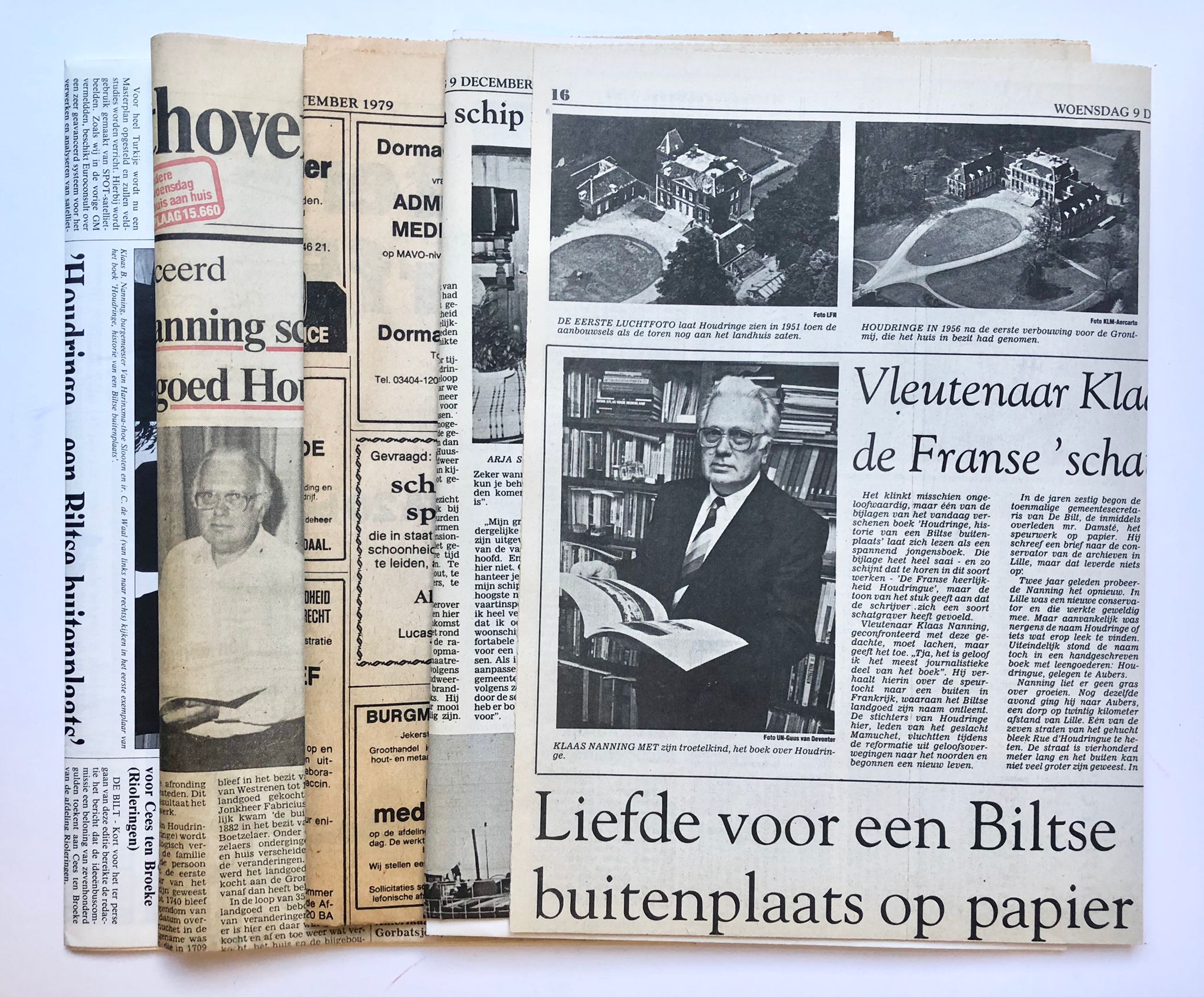 HOUDRINGE; DE BILT --- Materiaal voor een boek over het landgoed Houdringe te De Bilt, afkomstig van K.B. Nanning.