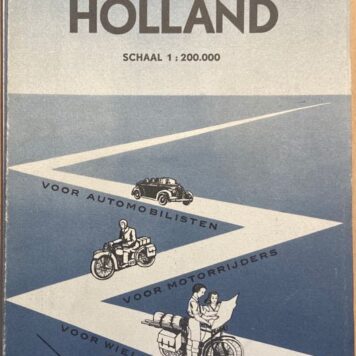 [Cartography, Noord-Holland] Rutgers'Kaart van Noord Holland, schaal 1: 200.000, voor automobilisten, voor motorrijders, voor wielrijders, voor wandelaars, N.V. Uitg. Mij A. Rutgers, Naarden, ca 1930-1945, 1 p.
