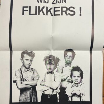 [Printed publication, 1985, Homosexuality] Printed publication: Wij zijn flikkers (homo's), homo-emancipatie, 1 p.