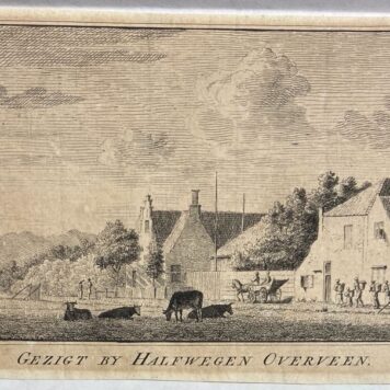 [Antique Copperengraving, 1763] Gezigt by Halfwegen Overveen (bij Bloemendaal, Noord-Holland), 1763, 1 p.