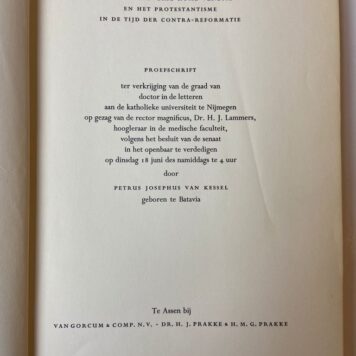 Duitse studenten te Padua. De controverse Rome-Venetië en het protestantisme in de tijd der contra-reformatie. Proefschrift [...] Assen Van Gorcum & Comp. 1963
