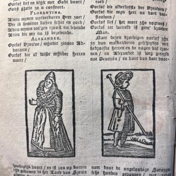 [Literature with woodcuts, 1780?] De vrouwen-peirle, ofte dryvoudige historie van Helena de verduldige, Griseldis de zagtmoedige, en Florentina de getrouwe, alle dry aenzienlyk in vele deugden, maar meest in lydzaemheyd die zy in tegenspoed, overlast en beproevinge getoond hebben. Genomen uyt de oude historien en nieuwelings tot voordeel der jongheyd overzien, by-een vergaderd en zeer verbeterd. Gent, J. Begyn, [ca. 1780?], 56 pp..
