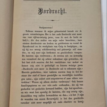 [Dordrecht, 1858] Schotel, Dr. G. D. J., Dordrecht, H. Lagerweij, Te Dordrecht, 1858, 70 pp.