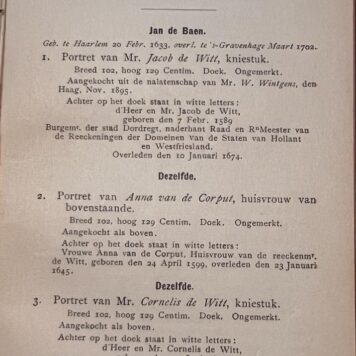 [Museum Catalogue, Dordrecht 1906] Catalogus van Dordrechts Museum, Blusse & Van Braam, Dordrecht, Typ. De Dordrechtsche Drukkerij en Uitgevers-Mij, 1906, 32 pp.