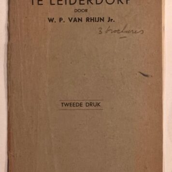 [Leiderdorp 1937] De Doleantie te Leiderdorp, Tweede druk, Met drie brochures, P. J. Mulder & Zoon, Leiden, 1937, 10 pp.