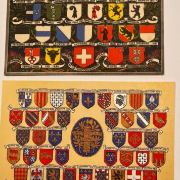 [Two postcards, heraldry, coat of arms] Two postcards with coat of arms. 1) Symboles de France and 2) Swiss coat of arms.