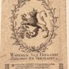 [Coat of Arms, Dutch lion, poem] Op den Leeuw met de drie Wapenen, Wapenen van Hollandt, Zeelandt en Vrieslandt, 1 p.