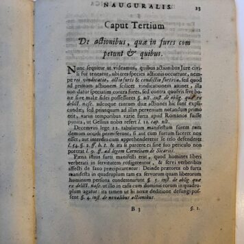 [Dissertation, 1711] Disputatio juridica inauguralis de furtis Leiden A. Elzevier 1711