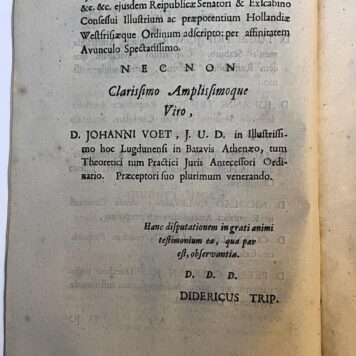 [Dissertation, 1711] Disputatio juridica inauguralis de furtis Leiden A. Elzevier 1711