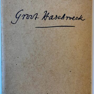 [History, Wassenaar, [1935]] Groot-Haesebroek (Hasebroeck), Wassenaar, [1935], 21 pp.