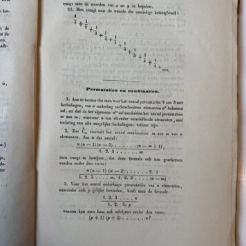 [Maths, Science 1858] Verzameling van vraagstukken en toepassingen over de hoogere algebra, 's-Gravenhage 1858, 54 pag.