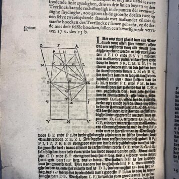 [Maths, Science, Meetkunde, geometry, 1622] Meetkonst in XXVII boecken vervat. Uit het Latijn in 't Neerduyts overgheset by Dirck Hendrickx Houtman. Oversien (...) door W. Snellium. Amsterdam, W.J. Blaeuw 1622, 4°. (20)+221+(5) pp.