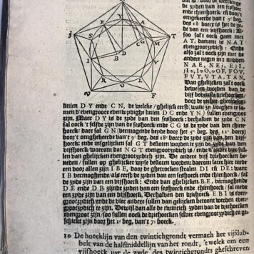 [Maths, Science, Meetkunde, geometry, 1622] Meetkonst in XXVII boecken vervat. Uit het Latijn in 't Neerduyts overgheset by Dirck Hendrickx Houtman. Oversien (...) door W. Snellium. Amsterdam, W.J. Blaeuw 1622, 4°. (20)+221+(5) pp.