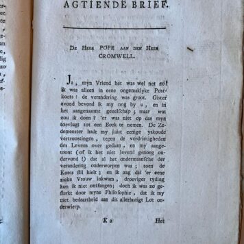 [Literature, Women, 1781] Brieven over verscheiden onderwerpen uitgegeven door E. Bekker, weduwe Ds. Wolff en A. Deken, Three volumes, 's Hage by Izaac van Cleef, 1780-81, 325+312+296 pp.