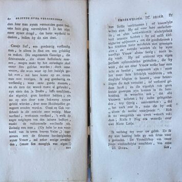 [Literature, Women, 1781] Brieven over verscheiden onderwerpen uitgegeven door E. Bekker, weduwe Ds. Wolff en A. Deken, Three volumes, 's Hage by Izaac van Cleef, 1780-81, 325+312+296 pp.