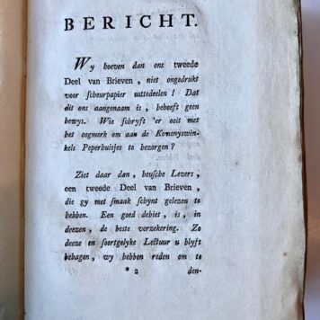 [Literature, Women, 1781] Brieven over verscheiden onderwerpen uitgegeven door E. Bekker, weduwe Ds. Wolff en A. Deken, Three volumes, 's Hage by Izaac van Cleef, 1780-81, 325+312+296 pp.