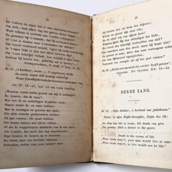 [Rare first edition] Dood en leven, een leerdicht in drie zangen door J.J.L. ten Kate, te Kampen bij S. van Velzen, jr. 1856, 52 pp.