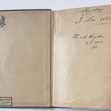 [Rare first edition] Dood en leven, een leerdicht in drie zangen door J.J.L. ten Kate, te Kampen bij S. van Velzen, jr. 1856, 52 pp.