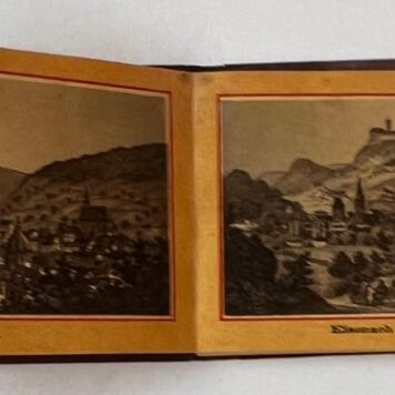 [Germany, ca 1900] Album von Thuringer Wald, Frankfurt Frey, 12 ansichten von Drei Gleichen, Schwarzburg, Ruine Paulinzell, Reinhardsbrunn, Liebenstein, Lutherdenkmal, Ruhia, Eisenach und die Wartburg, Die Schmücke, Der Thorstein, Inselsberg, Drusenfall.