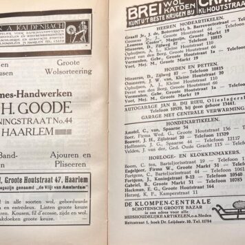 [Directory Dutch 1927] Protestantsch Beroeps- Adresboek voor Haarlem en Omstreken, saamgesteld door het bestuur van de Evangelische Mij, afd. Haarlem e.o., Voor Haarlem, Bloemendaal, Heemstede, Santpoort en Schoten, vangelische Maatschappij, niet in den handel 1927, 193 pp.