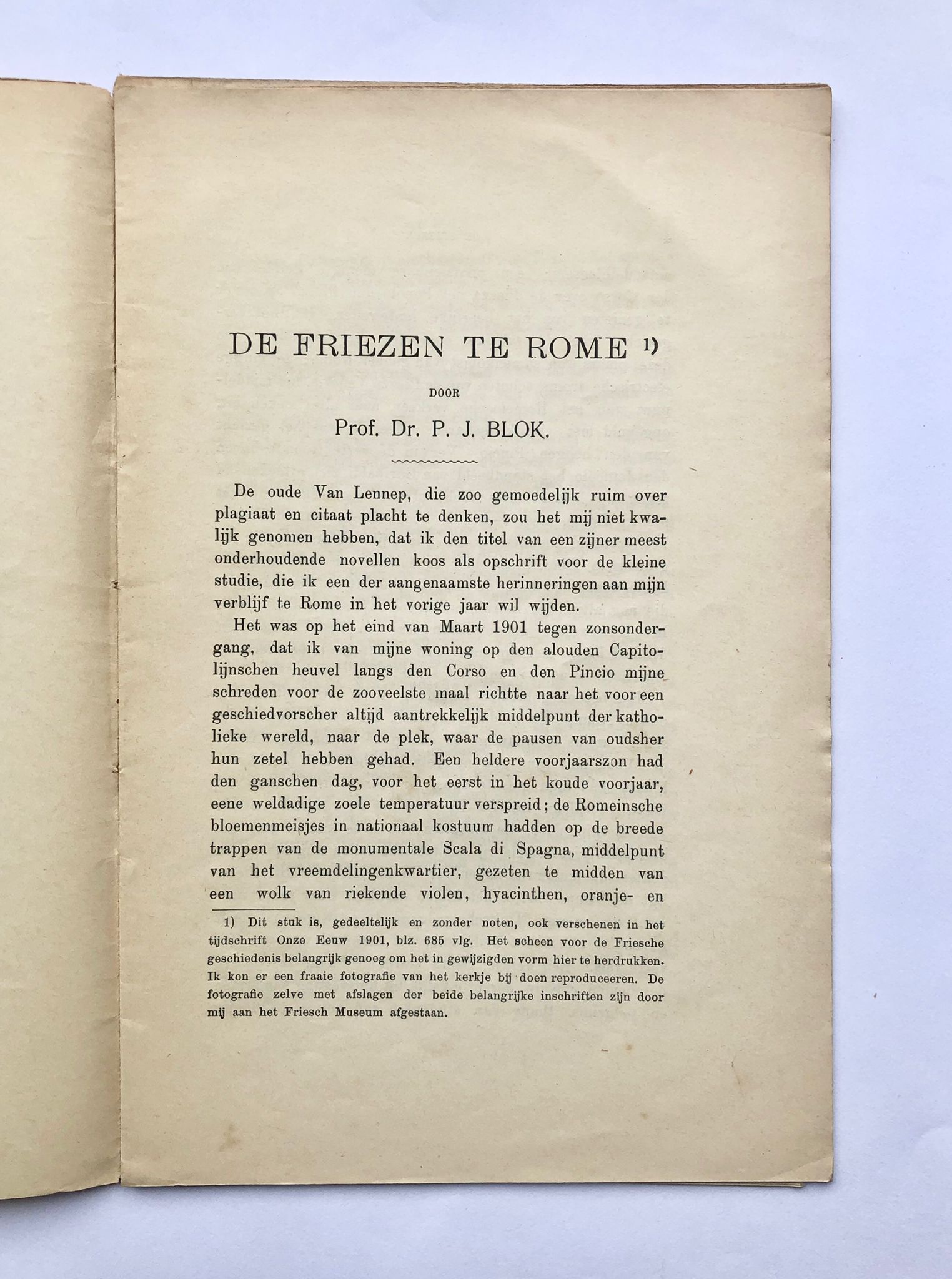 [Friesland, 1902] De Friezen te Rome, In: Onze Eeuw, Jaargang 2, 1902, 33 pp.