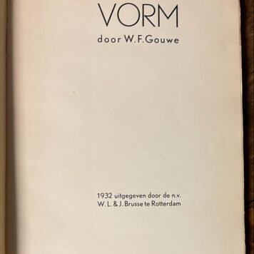 [Printing 1932] Vorm, Jaarboek van Nederlandsche ambacht- & nijverheidskunst. Rotterdam, Brusse, 1932.