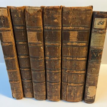 [Dutch History, Ridderschappen] Beschrijving der aloude regeeringwyze (regeeringwijze) van Holland. 5 parts in 6 volumes. Leiden 1744-1750, 284, 306, 348, 400, 713 pp.