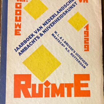[Printing and design 1929] Ruimte 1929, Jaarboek van Nederlandsche ambachts- en nijverheidskunst 1929. Rotterdam, Brusse, 1929, 193 pp.