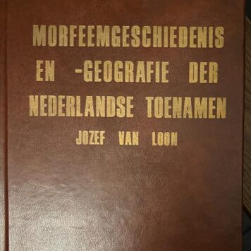 Bijdrage tot de morfeemgeschiedenis en -geografie der Nederlandse toenamen. (Diss.) Handzame 1981. Geb., 553 p.