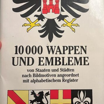 10.000 Wappen und Embleme von Staaten und Städten, nach Bildmotiven angeordnet, mit alphabetischem Register. München 1989. Folio. Geb., geïll., 420 p.