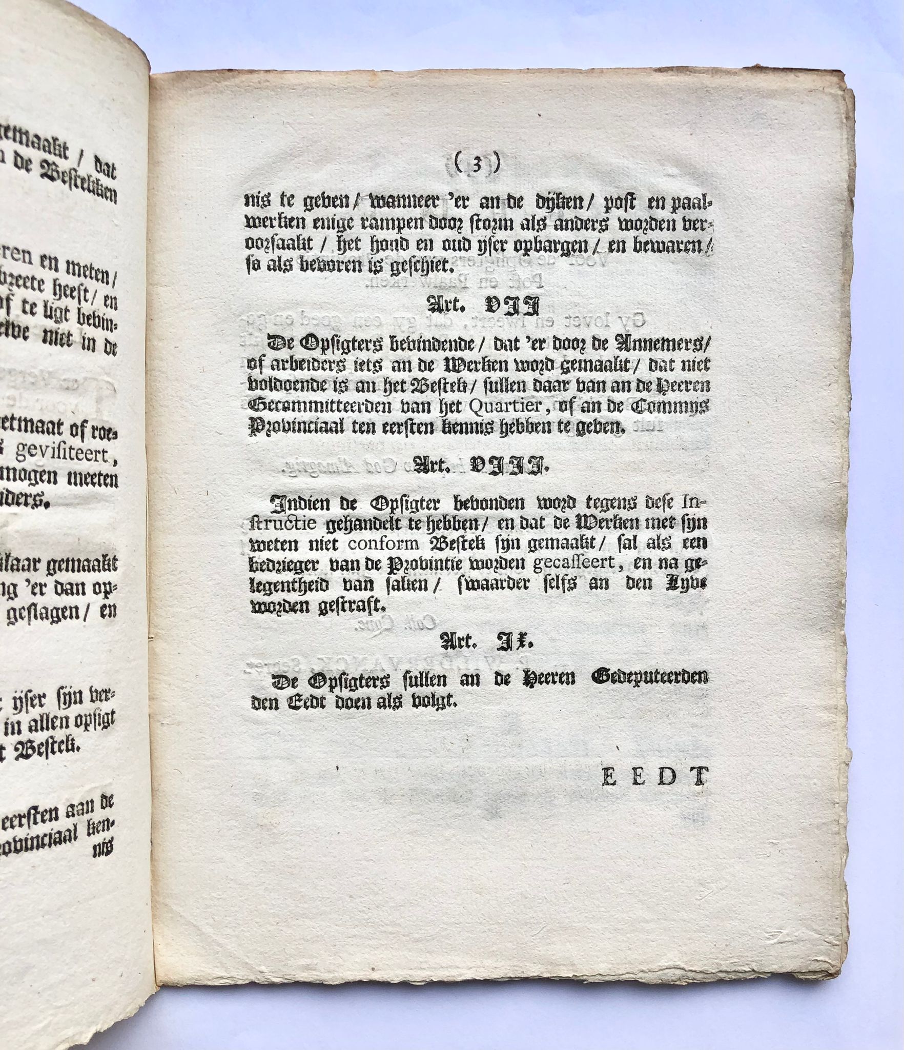 [Groningen, 1767] Extract uit het Register van de Acten en Resolutien der Ed. Mog. Heeren Gedeputeerde Staten Stadt en Lande, Lunae den 22 Juny 1767, No. 42 en No. 43, [1767], 4 en 3 pp.