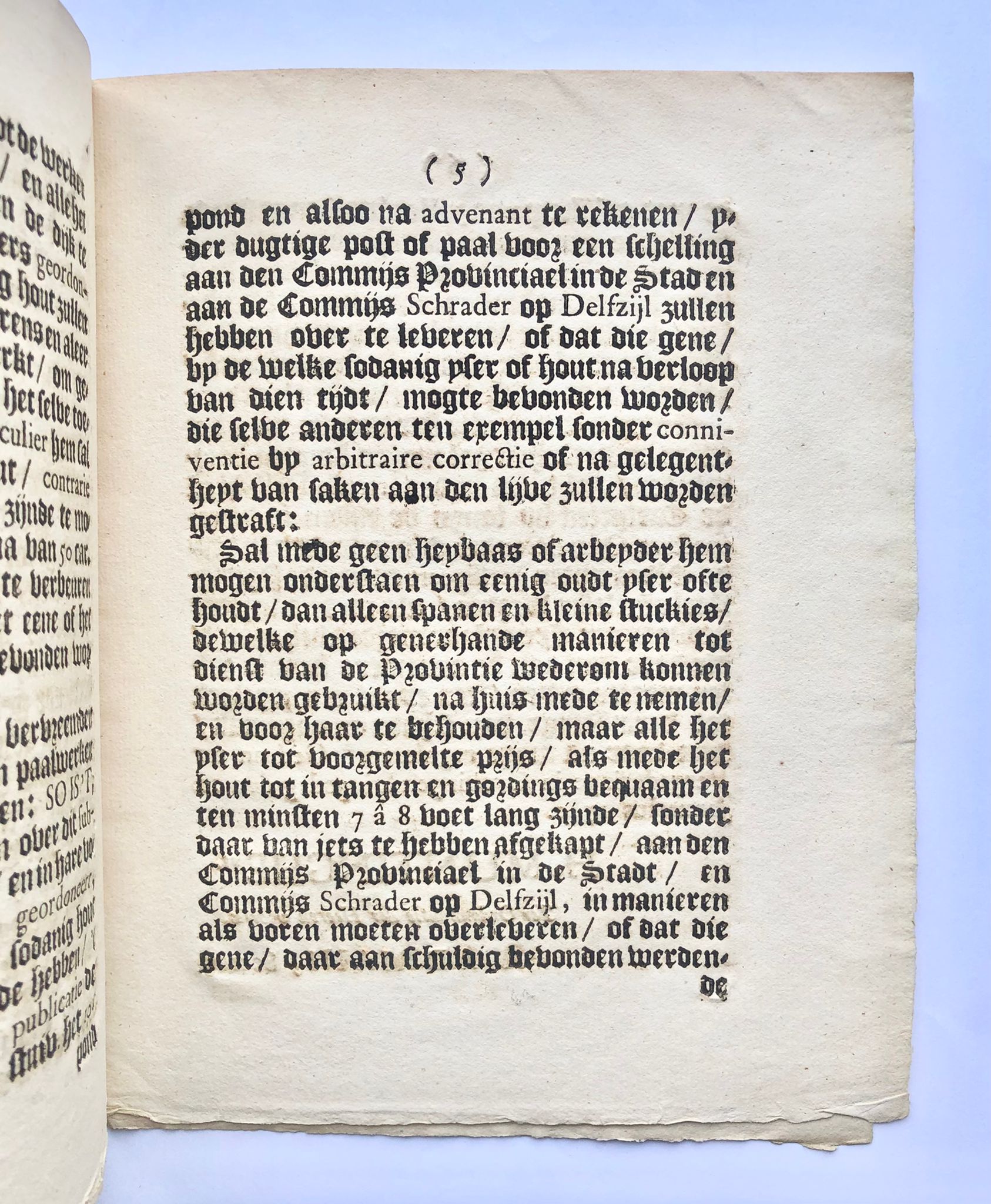 [Groningen, water management, 1740] De gedeputeerde Staten van Stadt Groningen en Ommelanden doen te weten. Hoe wy met leedwesen vernemen (...), 1740, 6 pp.