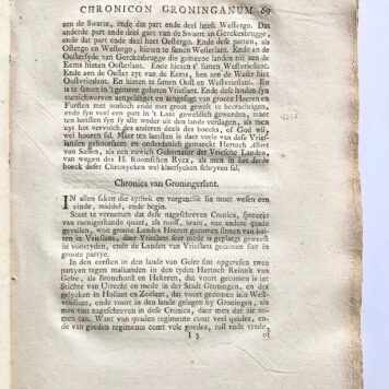 [Groningen, [1738]] Joannis de Lemmege Chronicon Groninganum, pp 67 - 86 (from: Veteris aevi analecta, 1738).