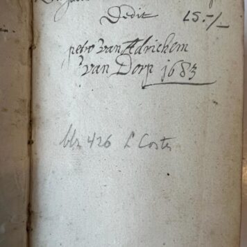 [Printing press 1652] Batavia, in qua praeter gentis (...). Dordrecht, V. Caimax [colophon: J. Braat], 1652.