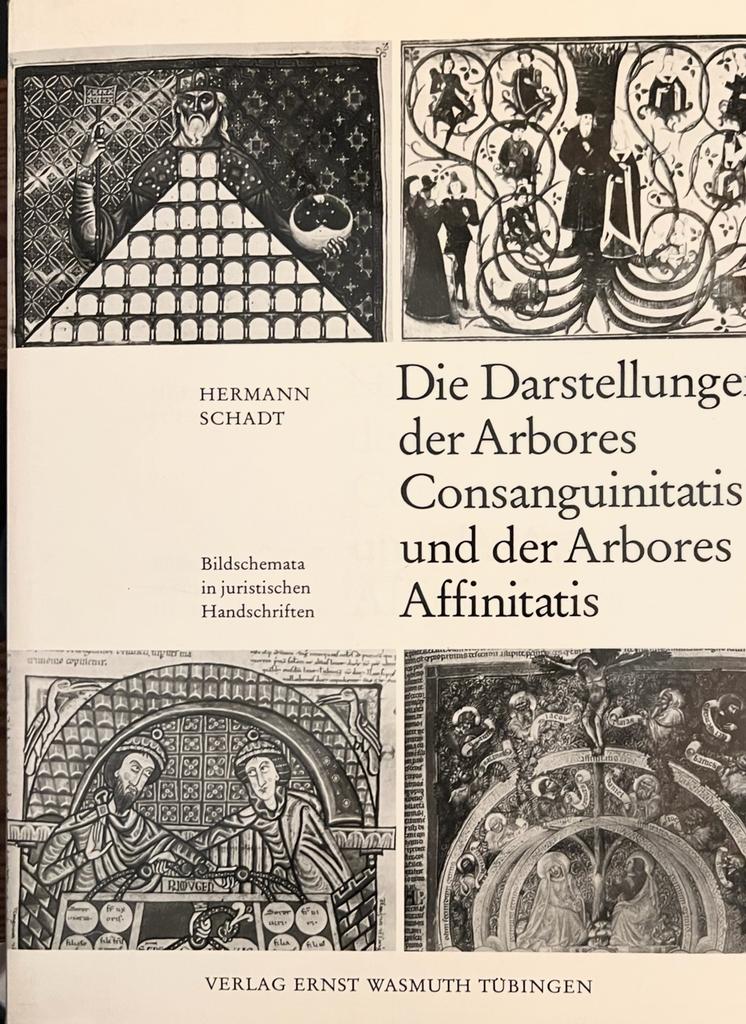 Die Darstellungen der Arbores Consanguinitatis und der Arbores Affinitatis. Bildschemata in juristischen Handschriften. Tübingen 1982. Geïll., 410 p.