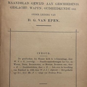 De grafboeken der Nieuwe Kerk te 's-Gravenhage. Overdruk en fotokopieën van een aantal vervolgartikelen uit De Wapenheraut 1909, 1910, 1911 en 1914. Gebonden in linnen band. Met naamregisters.