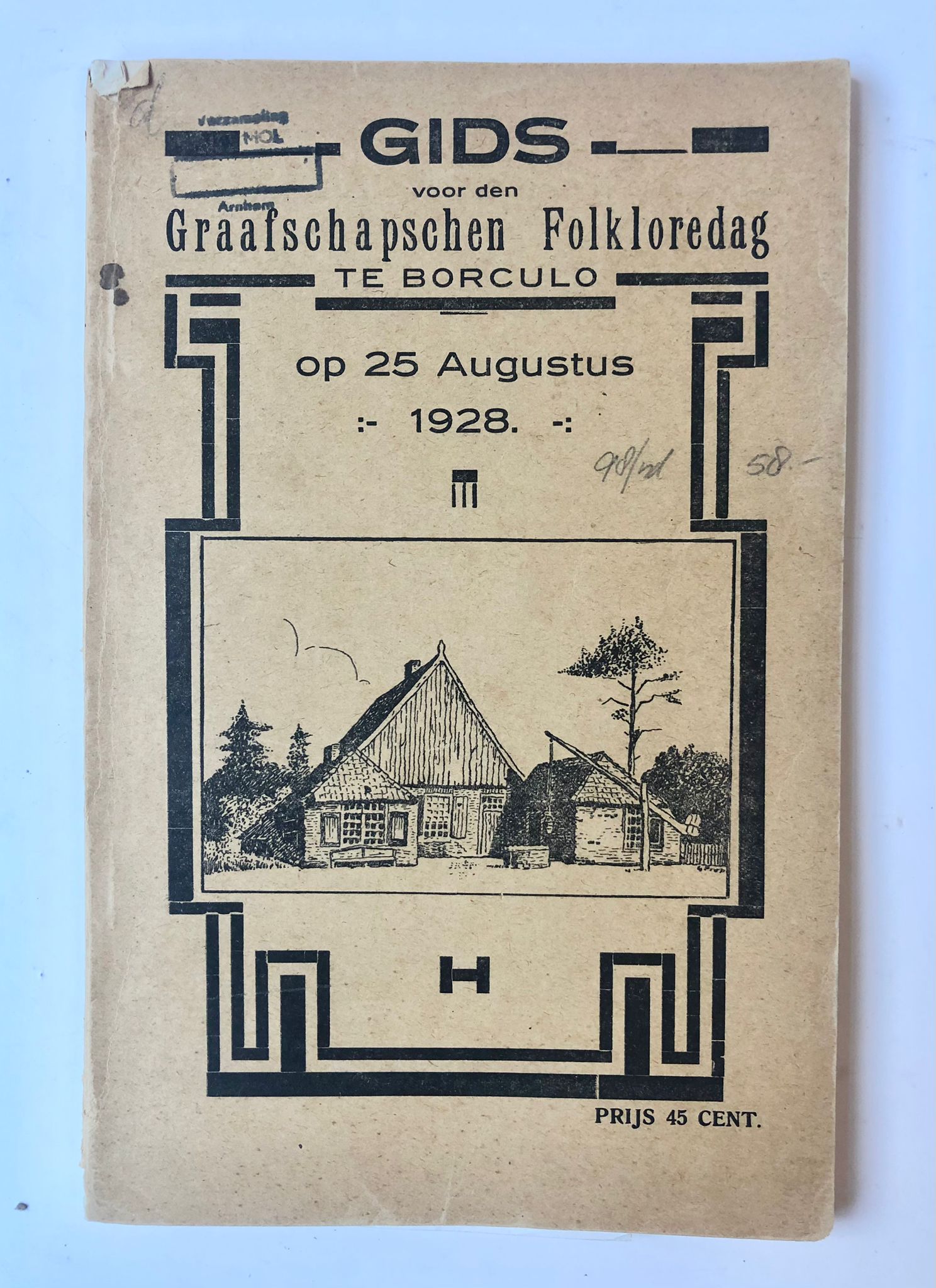 [Folklore 1928] Gids voor den Graafschapschen Folklore dag te Borculo 1928, 96 pag., gedrukt, geillustreerd.