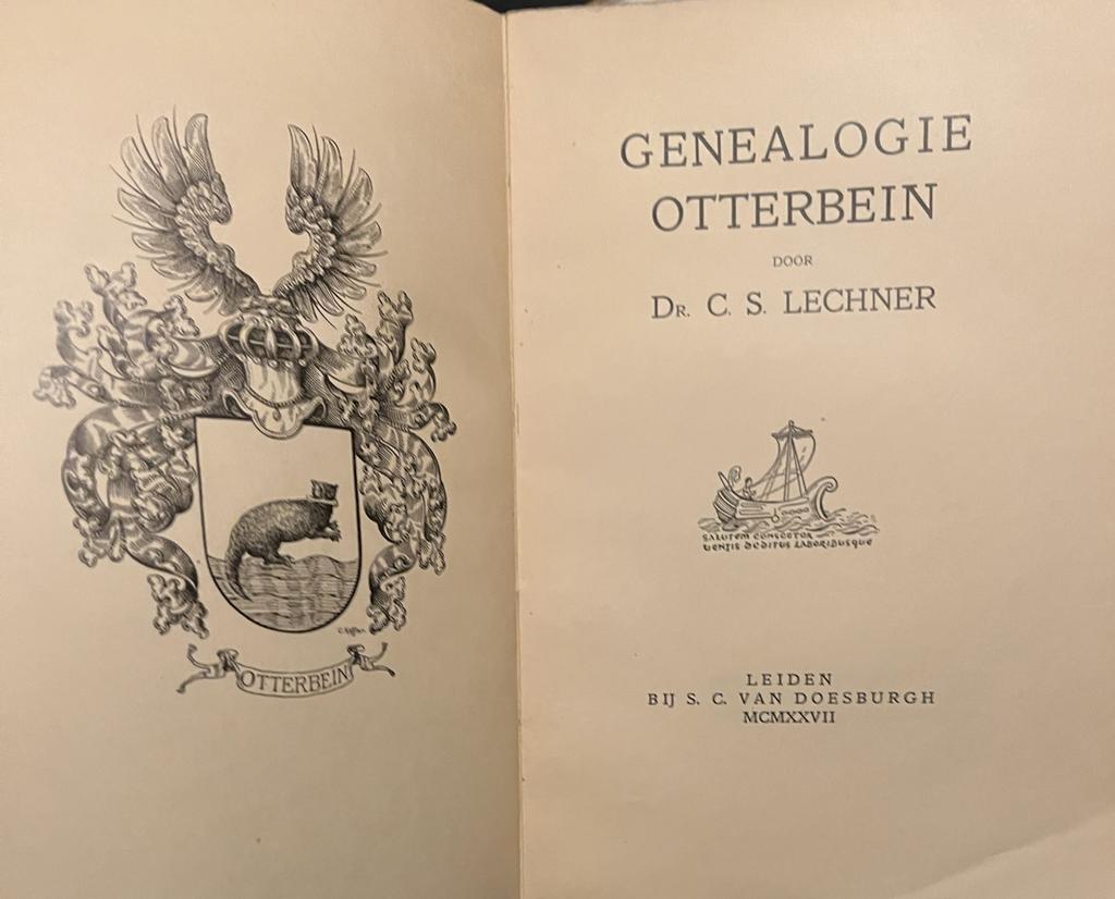 Genealogie Otterbein. Leiden 1927, 131 p., geïll.