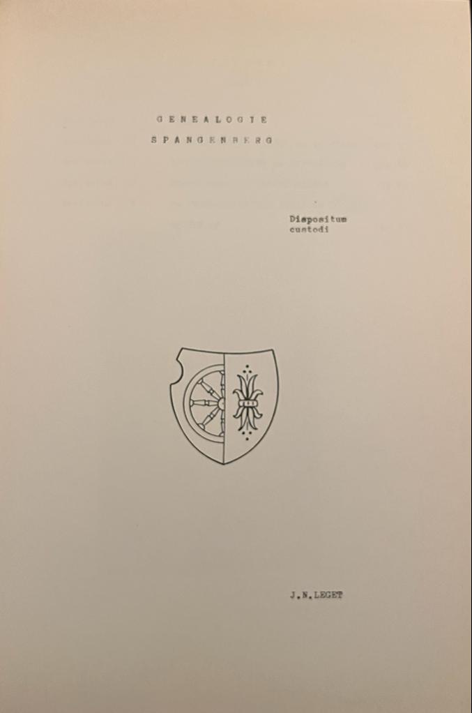 Genealogie Spangenberg, deel I. Oss 1980, 374 p., geillustreerd, gebonden.