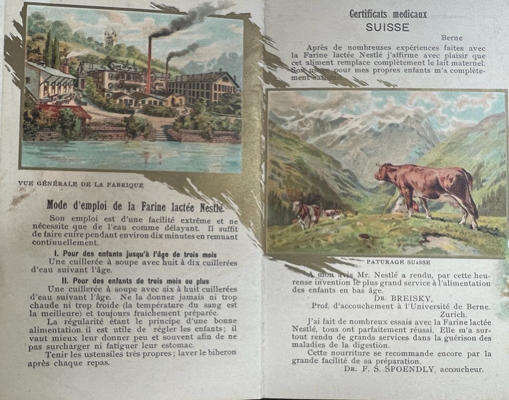 [Leporello, Nestle, 1915] Comment faut-il nourrir Bébé? Each page 160 x 100 mm, total 100 x 990 mm, ca 1915.