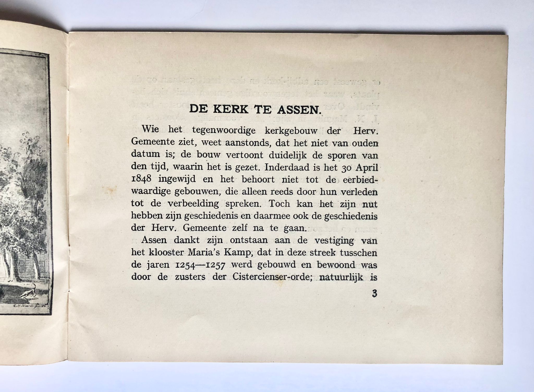 [Assen, Drenthe] De Kerk te Assen, Door Dr. G. Visser, Uitgave van Gorcum & Comp., Assen, 20 pp.