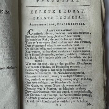 [Vondel 1773] Maagden. Treurspel. Amsteldam, Joannes Punt, 1773, 70 pp.