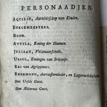 [Vondel 1773] Maagden. Treurspel. Amsteldam, Joannes Punt, 1773, 70 pp.