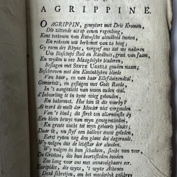 [Vondel 1773] Maagden. Treurspel. Amsteldam, Joannes Punt, 1773, 70 pp.