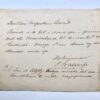 [Manuscript 1861] Letter of J (?) Waldorp to F.W. Conrad, [s.l.] [1861], manuscript, 1 pp.