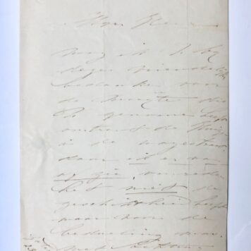 [Manuscript 1854] Briefje van Johanna Aarssen aan de heer Benier, d.d. Leiden 1854, manuscript, 1 pag.