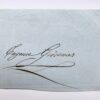 [Autograph, female singer 19th century] Handtekening, autograph of Eugenie Geismar, manuscript, 1 p, 19th century.