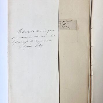 [Autographs, manuscript] Collection of 17 autographs by employees of the Dutch magazine De Dageraad, 1869, manuscripten.