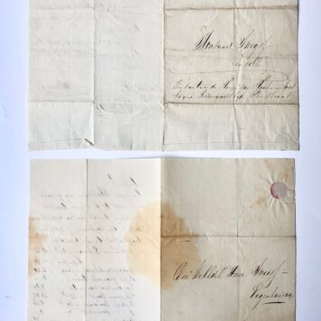 [Manuscript, letters, 19th century] Twee briefjes van Nolthenius aan W.Sweijs, 1842, 1844, o.a. betr. kosten kermisavond, 1844, manuscripten, 3 pag.