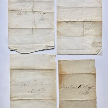 [Manuscript 19th century] Vier briefjes van W.J. van Vloten aan W. Sweijs, Amsterdam, 1840-1841, manuscripten.